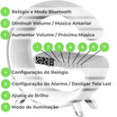 TopCharge 4x1 - Despertador, Carregador, Bluetooth e Luz RGB - Loja-TopSpoT