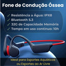AquaBone - Fone Bluetooth 5.3 de Condução Óssea para Esportes Aquáticos - Loja-TopSpoT