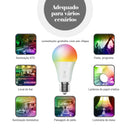 Lâmpada Smart - Wi-Fi 15W RGB E27 Bivolt - Alexa Google - Coibeu