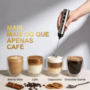 Misturador e Espumador de Leite Inox Recarregável USB – 3 Velocidades