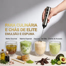 Misturador e Espumador de Leite Inox Recarregável USB – 3 Velocidades