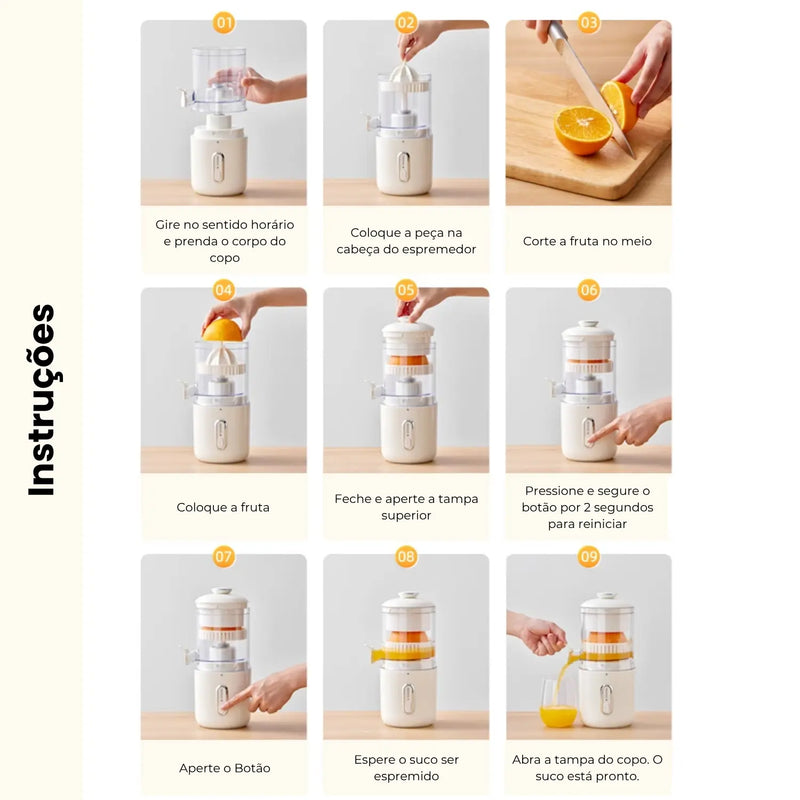 JuicePro – Espremedor de Frutas Automático e Portátil - Loja-TopSpoT