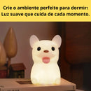 Luminária Infantil Buldogue Francês - Silicone com Timer e USB