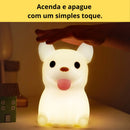 Luminária Infantil Buldogue Francês - Silicone com Timer e USB