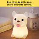 Luminária Infantil Buldogue Francês - Silicone com Timer e USB