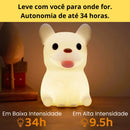 Luminária Infantil Buldogue Francês - Silicone com Timer e USB