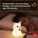 Luminária Infantil Buldogue Francês - Silicone com Timer e USB