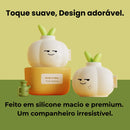 Luz Noturna Infantil Alho Kawaii - Silicone | Timer | Recarregável