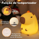 Luz Noturna Infantil Capivara LED em Silicone com Temporizador e USB