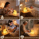 Luz Noturna Infantil Capivara LED em Silicone com Temporizador e USB