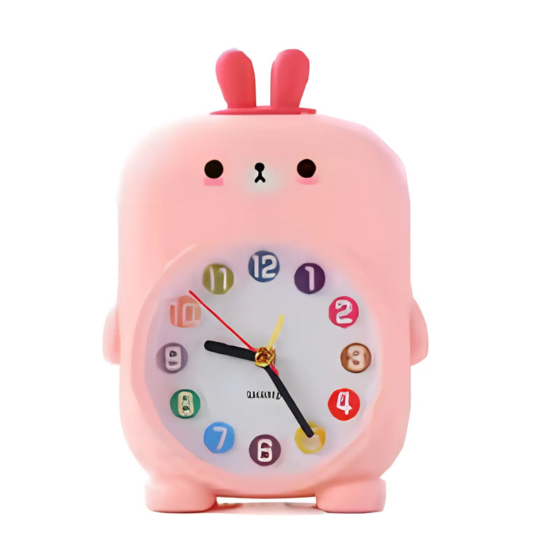 Relógio Despertador de Mesa Infantil Analógico Bichinhos Lúdico