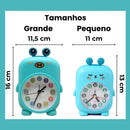 Relógio Despertador de Mesa Infantil Analógico Bichinhos Lúdico