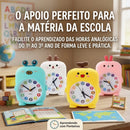 Relógio Despertador de Mesa Infantil Analógico Bichinhos Lúdico