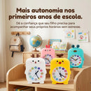 Relógio Despertador de Mesa Infantil Analógico Bichinhos Lúdico