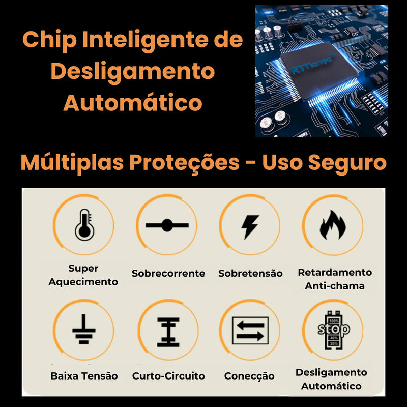 PowerCharge - Carregador de Bateria Automotiva 12V 6A - Loja-TopSpoT