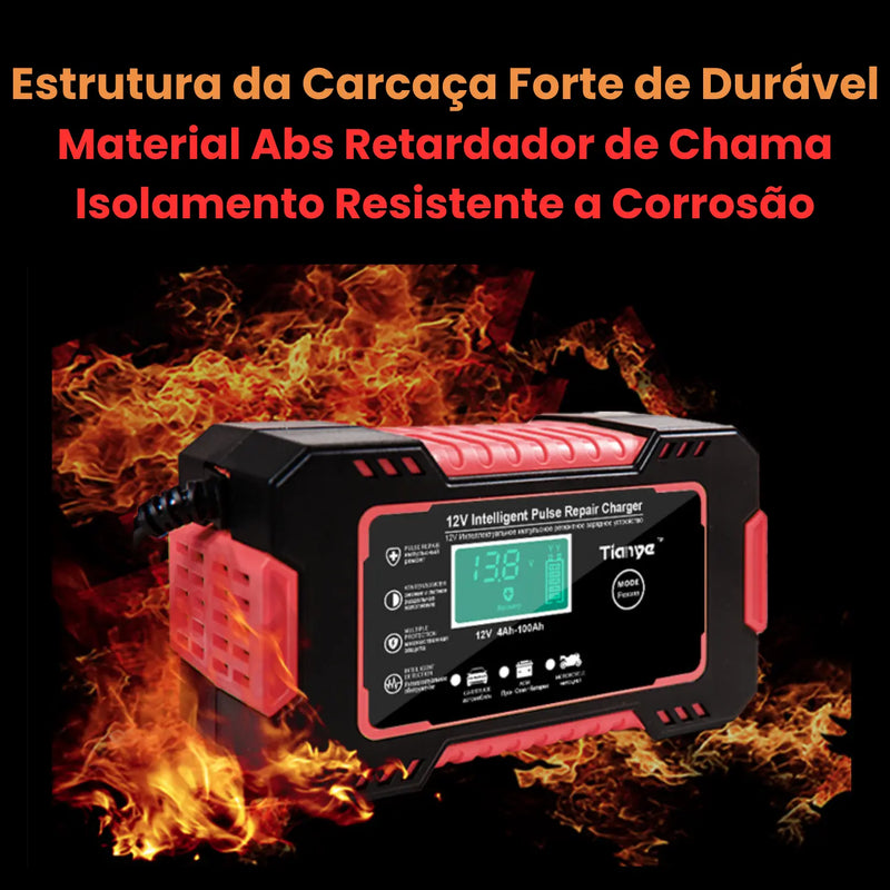 PowerCharge - Carregador de Bateria Automotiva 12V 6A - Loja-TopSpoT