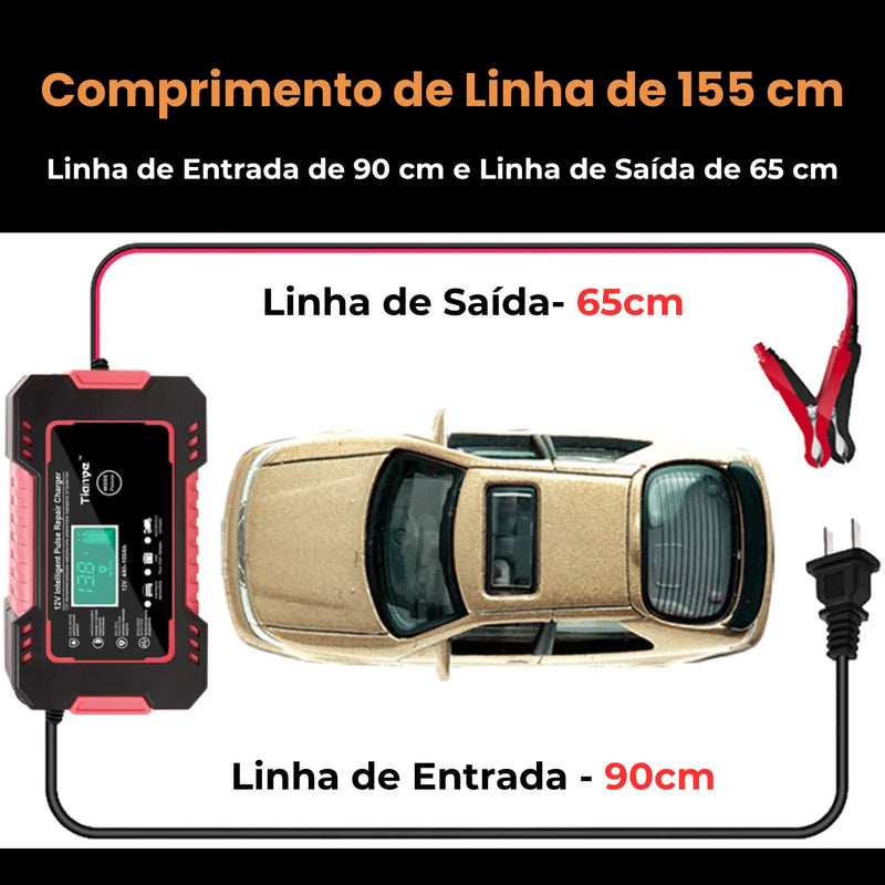 PowerCharge - Carregador de Bateria Automotiva 12V 6A - Loja-TopSpoT