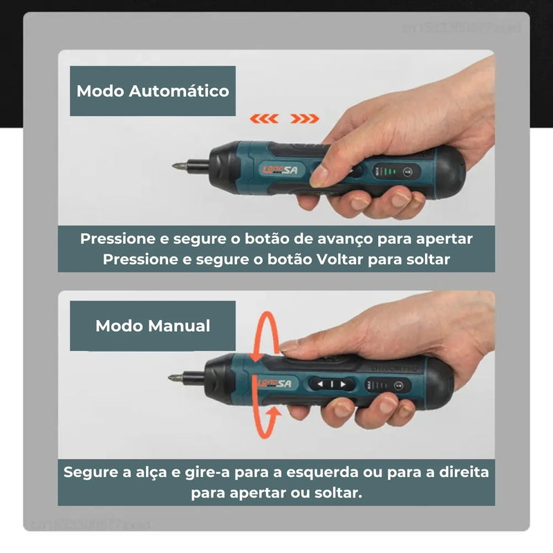 LongSA - Chave de Fenda Elétrica 3,6V - 105 peças - Loja-TopSpoT
