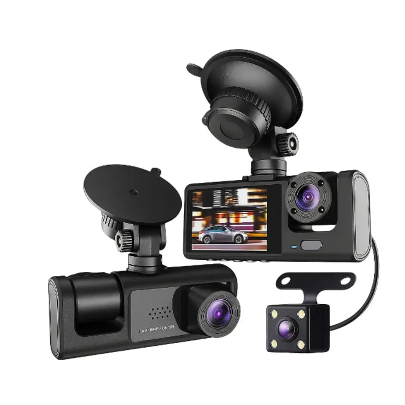 Dash Cam 3 Canais Full HD 1080p Visão Noturna - Loja-TopSpoT