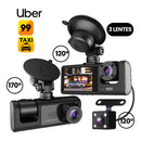 Dash Cam 3 Canais Full HD 1080p Visão Noturna - Loja-TopSpoT