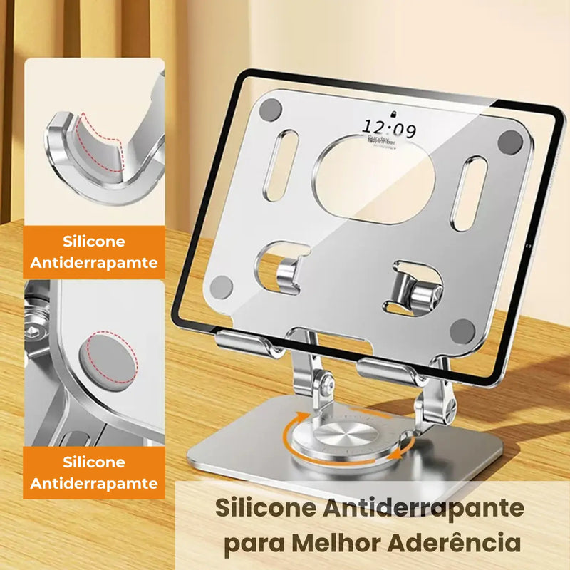 TurnTab 360 – Suporte Rotativo Ajustável para Tablets - Loja-TopSpoT