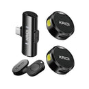 Microfone Lapela Sem Fio USB-C Duplo p/ Celular Kaidi KMF4-C
