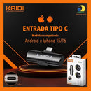 Microfone Lapela Sem Fio USB-C Duplo p/ Celular Kaidi KMF4-C