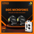 Microfone Lapela Sem Fio USB-C Duplo p/ Celular Kaidi KMF4-C