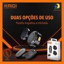Microfone Lapela Sem Fio USB-C Duplo p/ Celular Kaidi KMF4-C