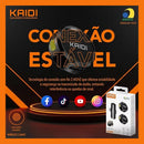 Microfone Lapela Sem Fio USB-C Duplo p/ Celular Kaidi KMF4-C