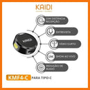 Microfone Lapela Sem Fio USB-C Duplo p/ Celular Kaidi KMF4-C