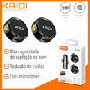 Microfone Lapela Sem Fio USB-C Duplo p/ Celular Kaidi KMF4-C
