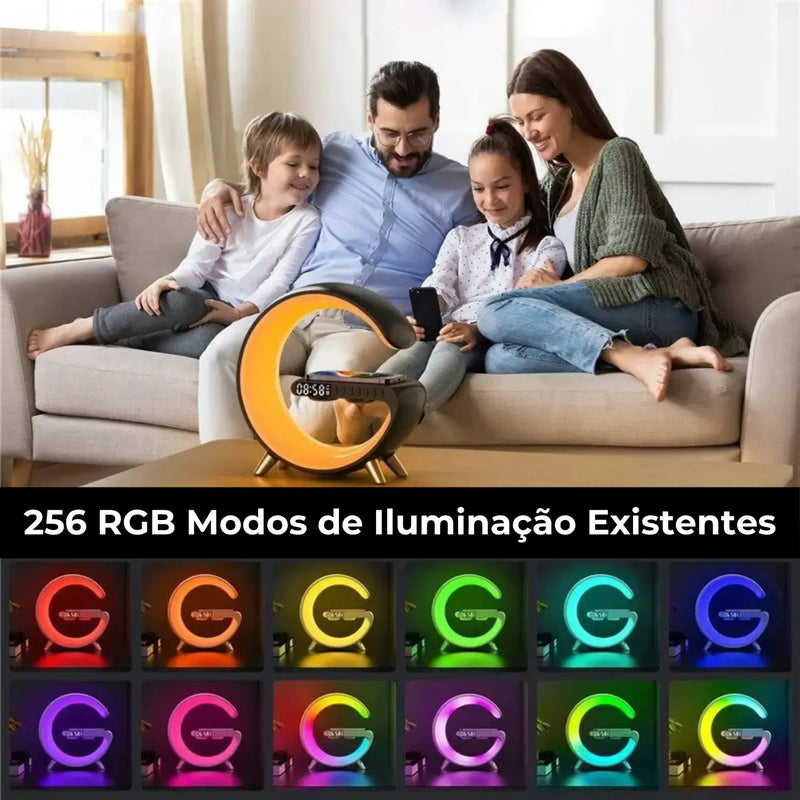 TopCharge 4x1 - Despertador, Carregador, Bluetooth e Luz RGB - Loja-TopSpoT