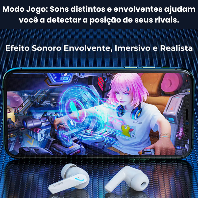 Lenovo thinkplus GM2 Pro - Fone TWS Bluetooth 5.3 - Gamers - Loja-TopSpoT