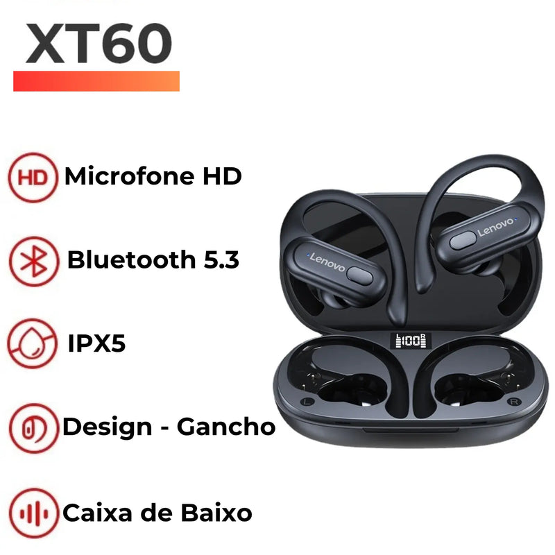 Lenovo thinkplus XT60 - Fone TWS Bluetooth 5.3 – Esportes - Loja-TopSpoT