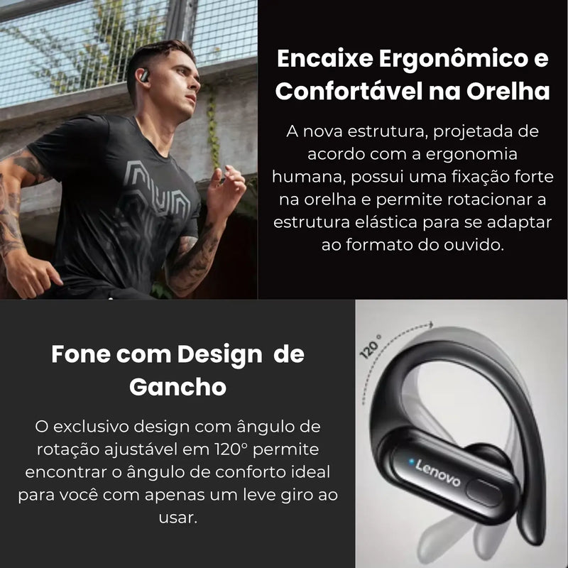 Lenovo thinkplus XT60 - Fone TWS Bluetooth 5.3 – Esportes - Loja-TopSpoT