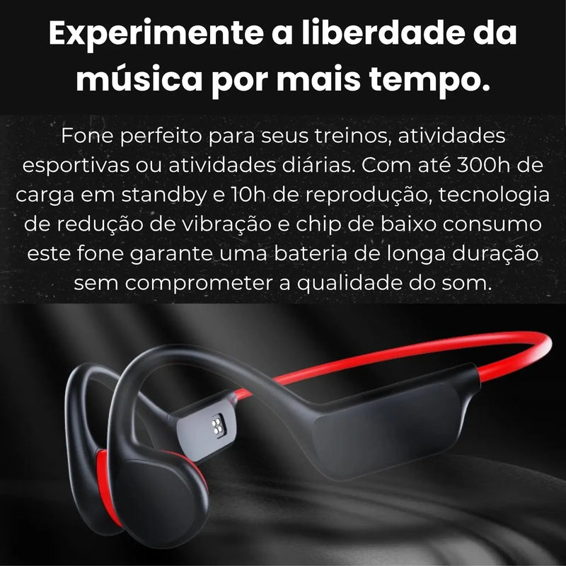 AquaBone - Fone Bluetooth 5.3 de Condução Óssea para Esportes Aquáticos - Loja-TopSpoT