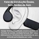 AquaBone - Fone Bluetooth 5.3 de Condução Óssea para Esportes Aquáticos - Loja-TopSpoT