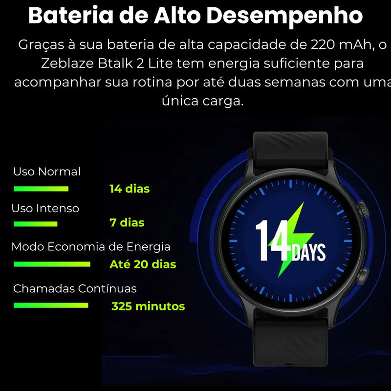 Zeblaze Btalk 2 Lite -Smartwatch-Bluetooth 5.2-220mah - Loja-TopSpoT