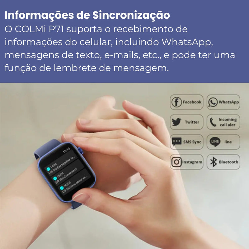 Smartwatch COLMi P71-Bluetooth 5.1-IP68-230mah - Loja-TopSpoT