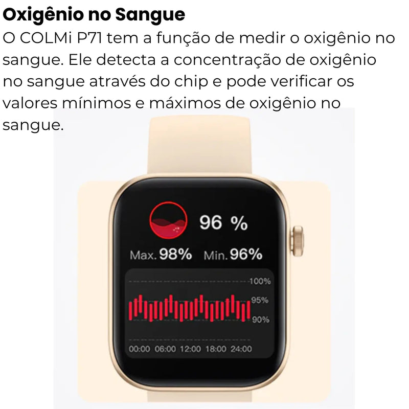 Smartwatch COLMi P71-Bluetooth 5.1-IP68-230mah - Loja-TopSpoT