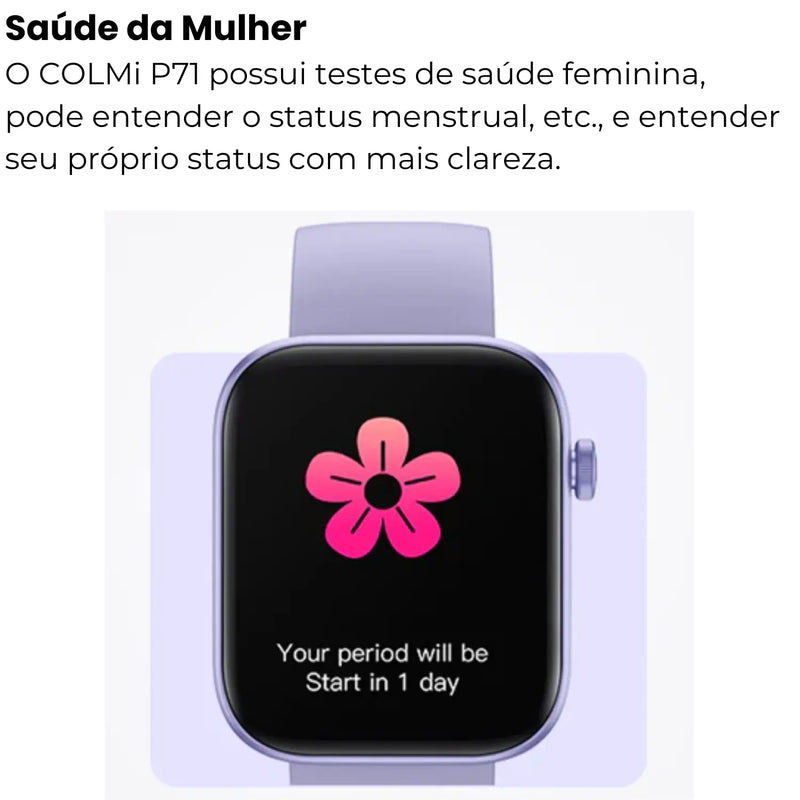 Smartwatch COLMi P71-Bluetooth 5.1-IP68-230mah - Loja-TopSpoT