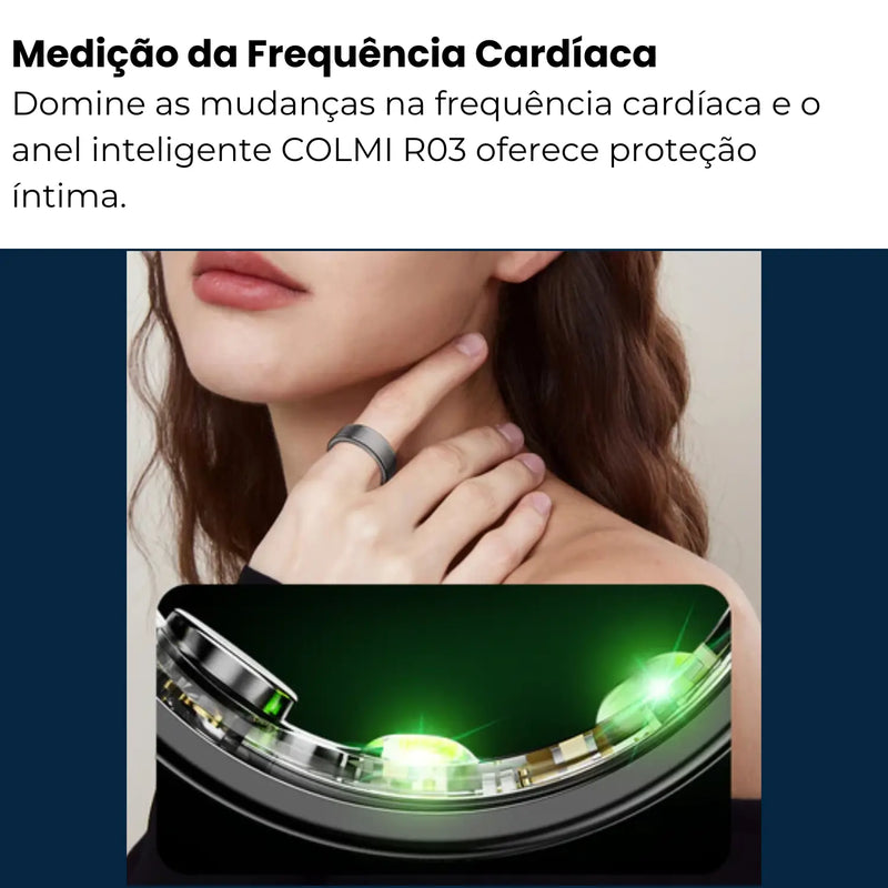 Smart Ring COLMi R03-Bluetooth 5.0-IP68-5atm-15mah - Loja-TopSpoT