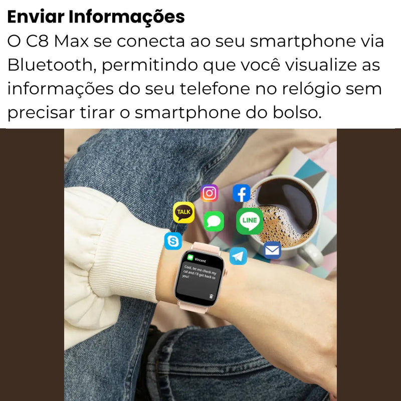 Smartwatch COLMi C8 Max-Bluetooth 5.3-IP68-280mah - Loja-TopSpoT