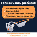 Fone de Condução Óssea Swim X7 - IPX8 32GB Bluetooth 5.3