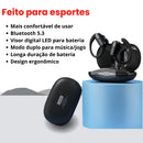 Fone Bluetooth Lenovo XT80 Esportivo com Visor LED e Modo Gamer
