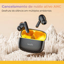 Fone Realfit F3: Bluetooth 5.4 - ANC ENC Hi-Res - Bateria 28h