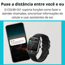 COLMi C61 Smartwatch Chamada Bluetooth Tela 1.9" Monitor Saúde IP67