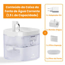 Bebedouro Fonte para Gatos com Dupla Filtração - 1.5L ROJECO