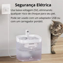 Bebedouro Fonte para Gatos com Dupla Filtração - 1.5L ROJECO